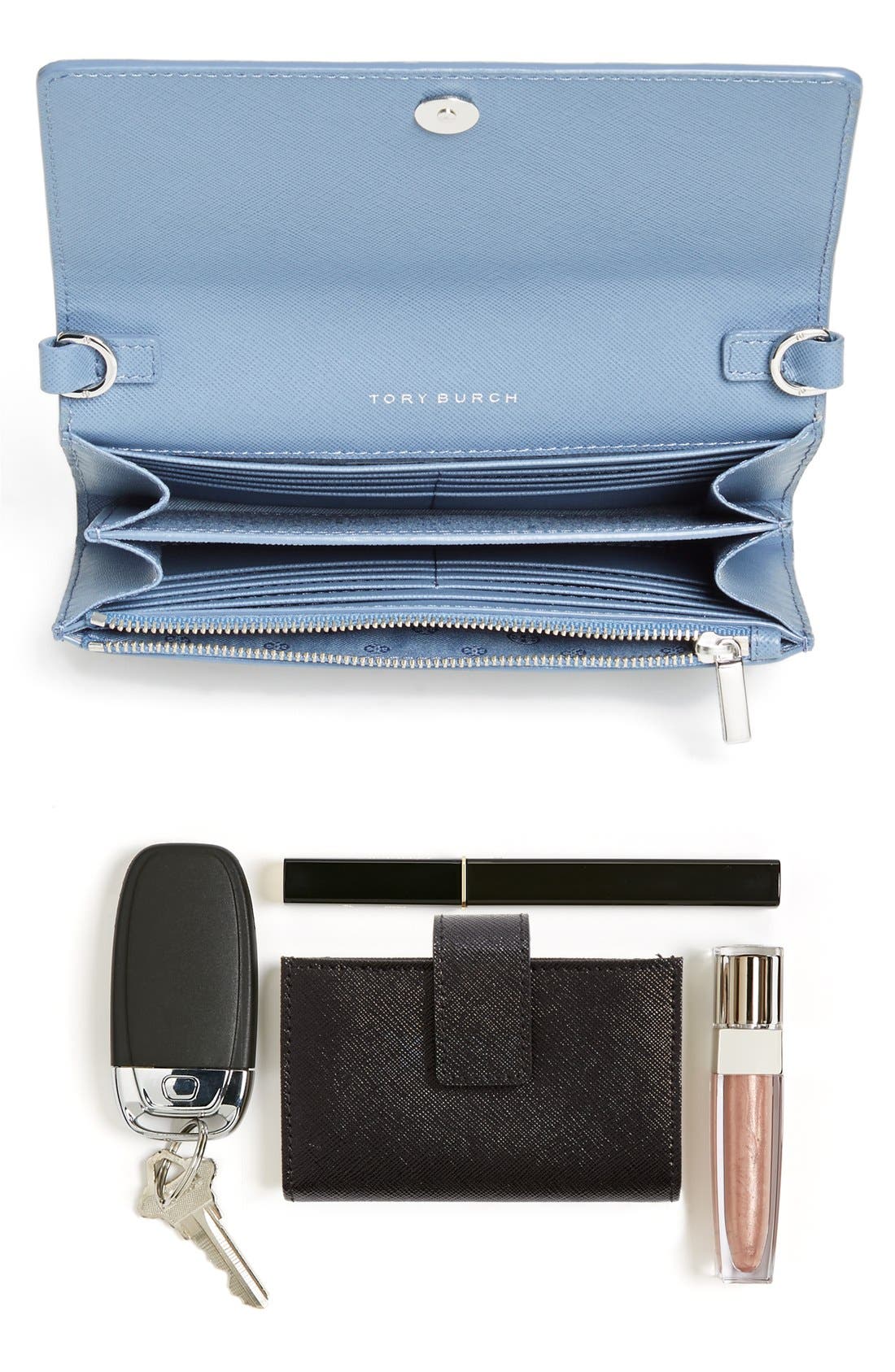 Tory Burch 'Robinson' Leather Wallet on a Chain Nordstrom