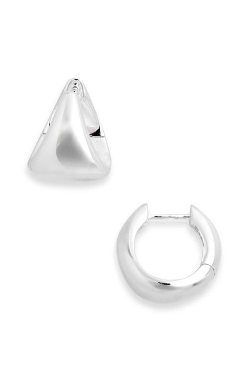 Monica Vinader Tapered Small Hoop Earrings In Sterling Silver
