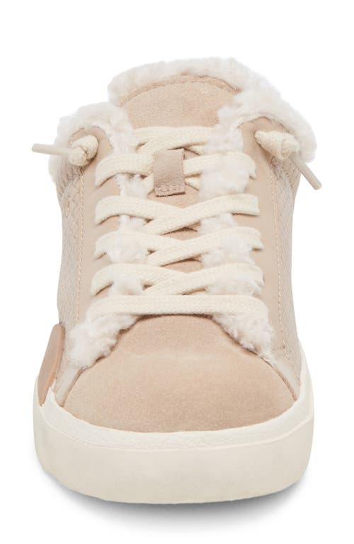 Shop Dolce Vita Zantel Faux Shearling Lined Slip-on Sneaker In Dune Woven