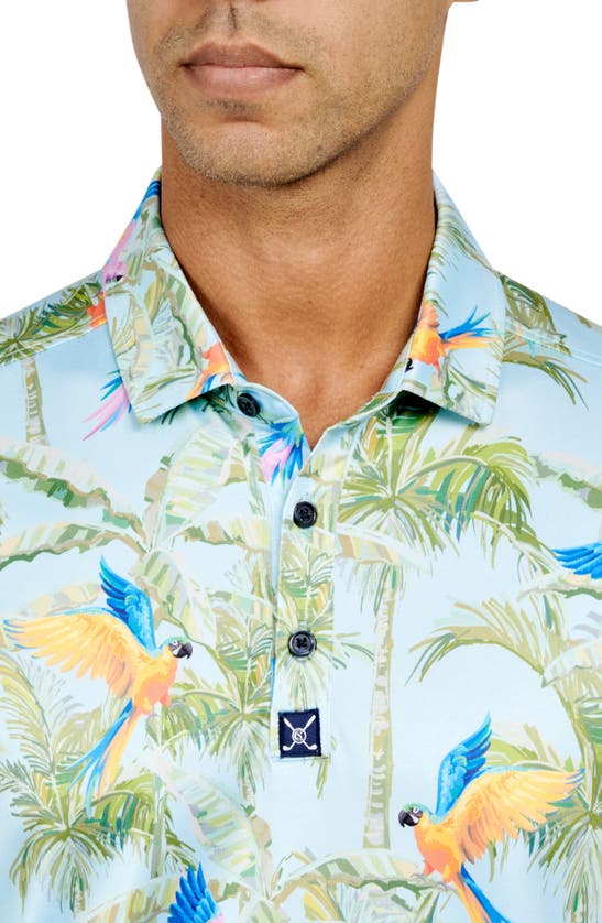 Construct Parrot Golf Polo Shirt In Light Blue