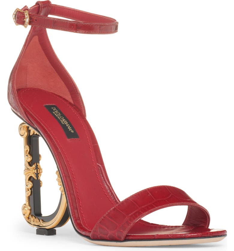 Dolce&Gabbana Keira Baroque DG Heel Sandal (Women) | Nordstrom