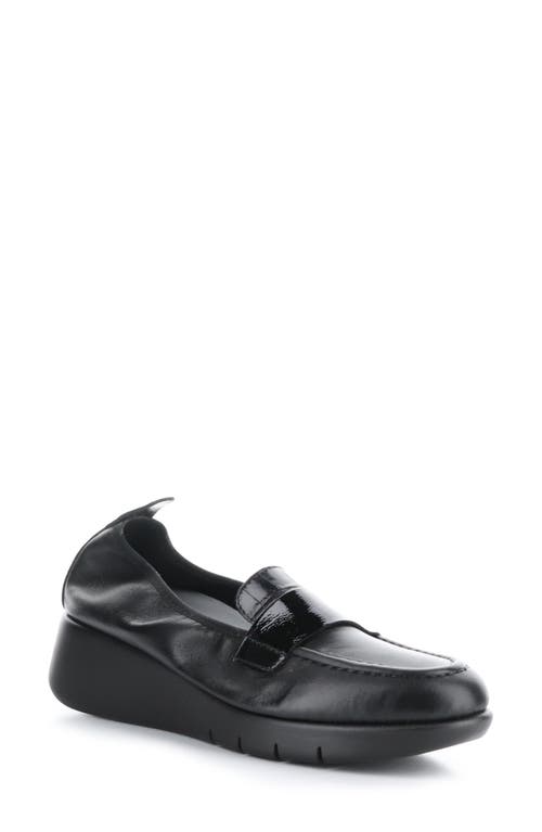 Bos. & Co. Screen Wedge Loafer in Mixed Black Volvo