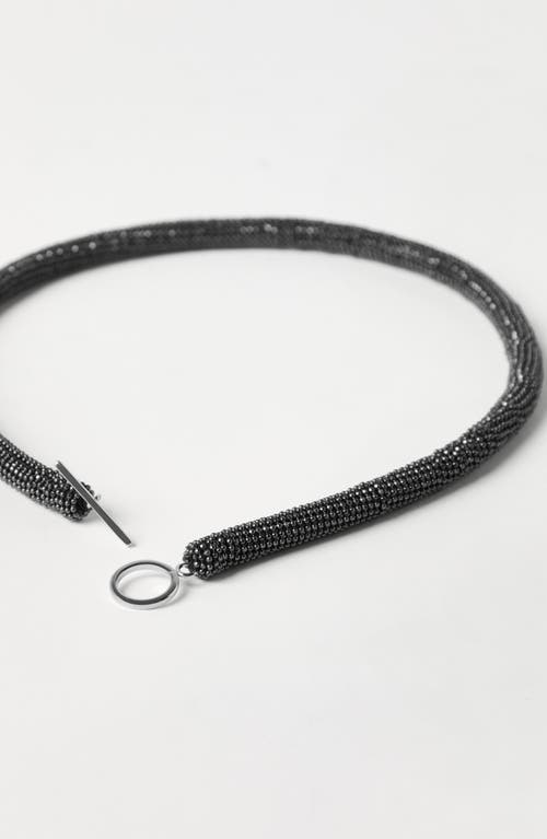 Shop Brunello Cucinelli Monili Necklace In Black