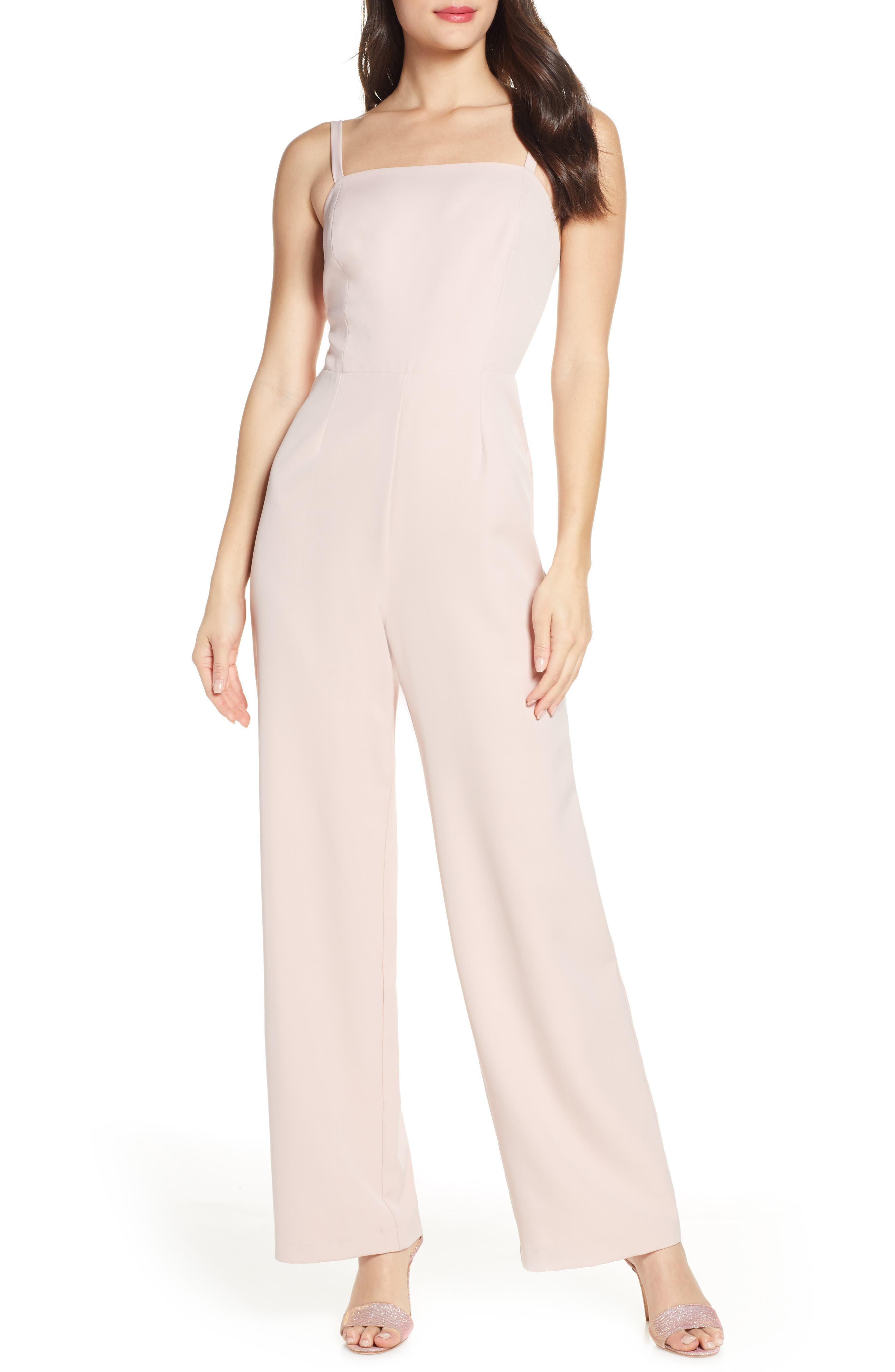 Wayf The Charlize Backless Jumpsuit, Pink