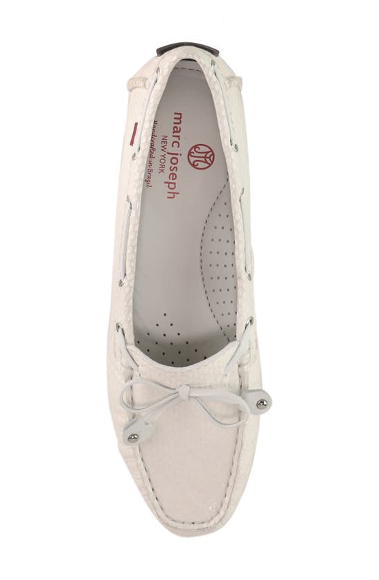 Shop Marc Joseph New York Cypress Hill Driving Loafer In White Snake