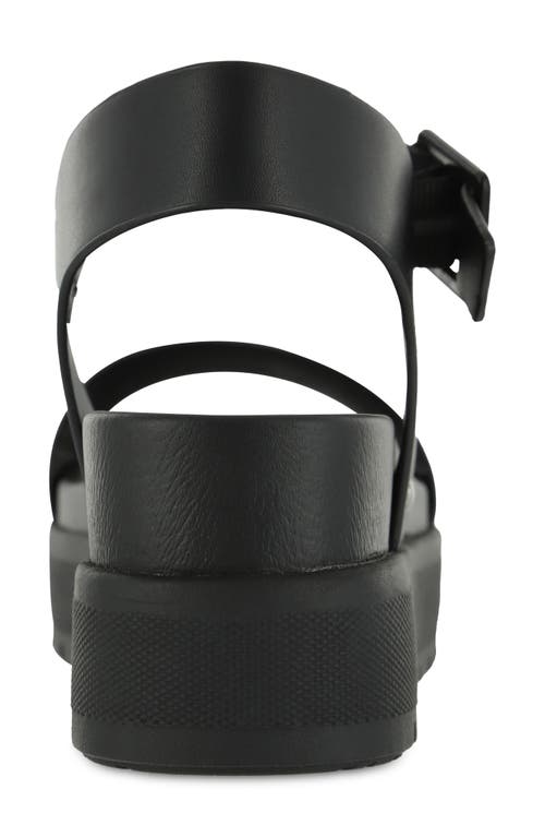 Mia Kayci Platform Sandal In Black Burn