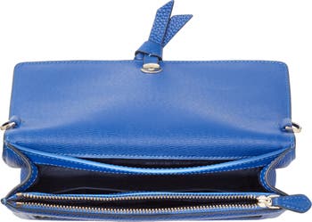 Kate Spade New York Knott Striped Woven Fabric Flap Crossbody Classic Blue  Multi One Size: Handbags