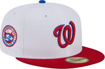 New Era Men's New Era White/Red Washington Nationals Undervisor 59FIFTY Fitted  Hat