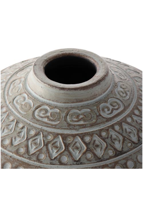 Ginger Birch Studio Green Ceramic Vase In Green