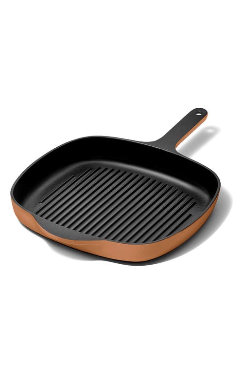 CARAWAY 10.5-Inch Enameled Cast Iron Grill Pan in Rust 