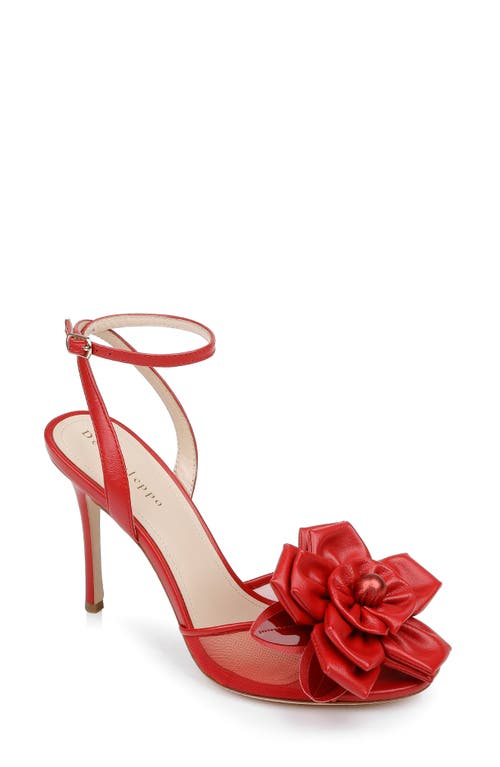 England Ankle Strap Sandal in Red Leather