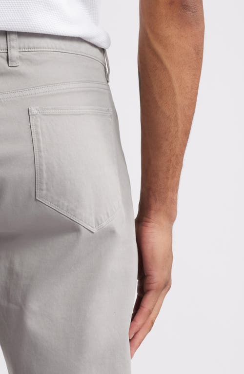 Johnston & Murphy Straight Leg Stretch Pima Cotton Pants In Light Gray