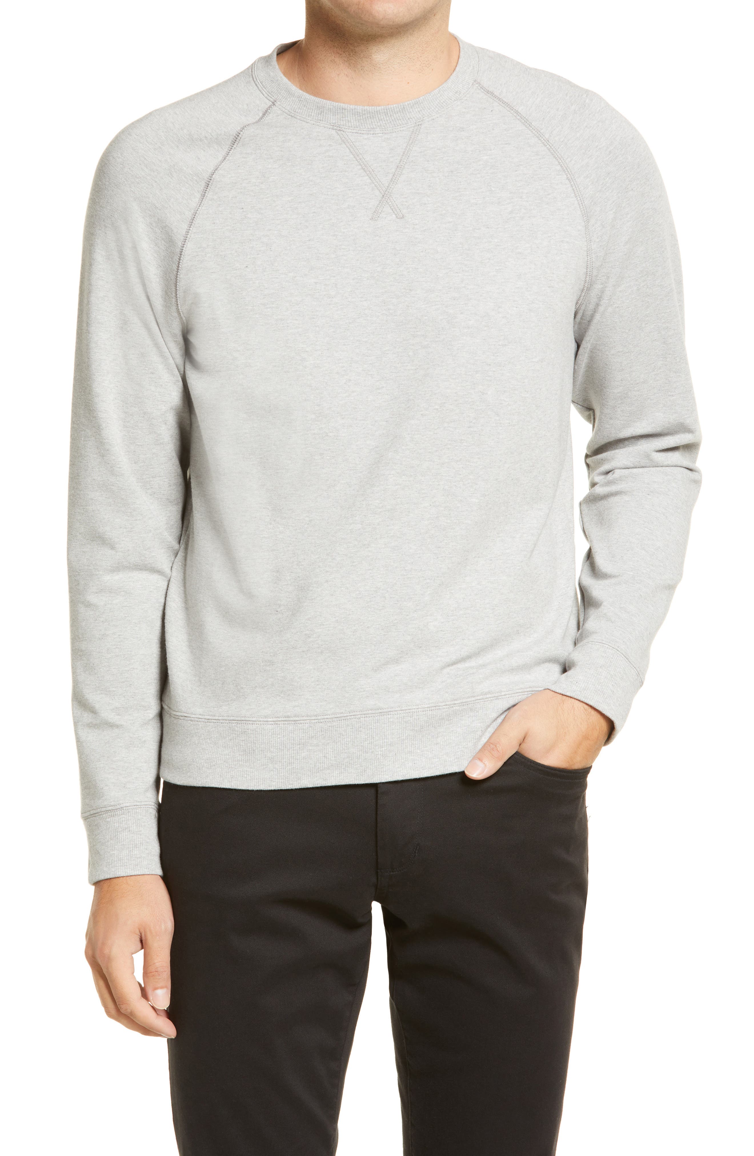 grey crew neck