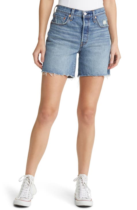 Lucky Brand The Cut Off Mid Rise Frayed Hem Jean Shorts - Size 6 in 2023