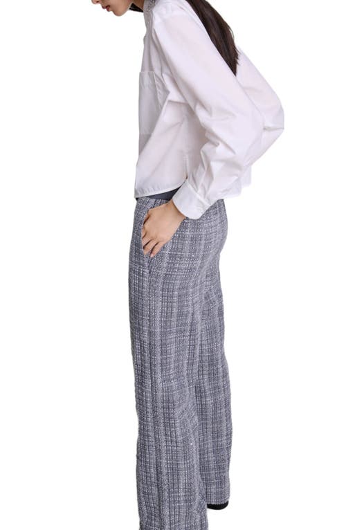 Shop Maje Tweed Trousers In Grey