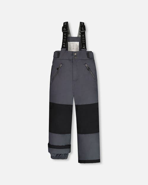 Shop Deux Par Deux Kids Unisex Snow Pants Dark Gray In Ebony