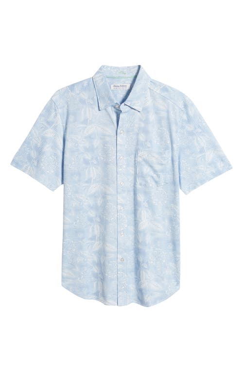 Tommy Bahama San Lucio Coastal Glow Islandzone® Floral Stretch Short Sleeve Button-up Shirt In Mountain Bluebell