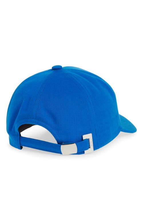 Shop Balmain Embroidered Logo Cotton Twill Baseball Cap In Smf Blue Multi