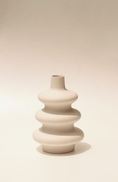 Osmos Studio Big Mezo Vase In Off White