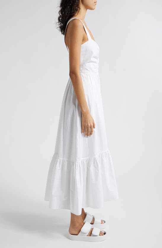 Shop A.l.c Lilah Ruched Ruffle Hem Maxi Dress In White