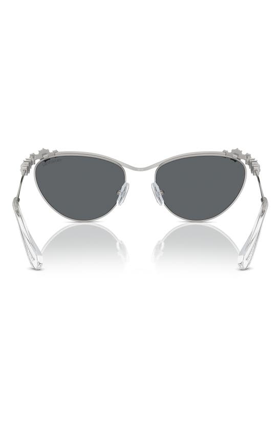 Shop Swarovski 58mm Cat Eye Sunglasses In Silver
