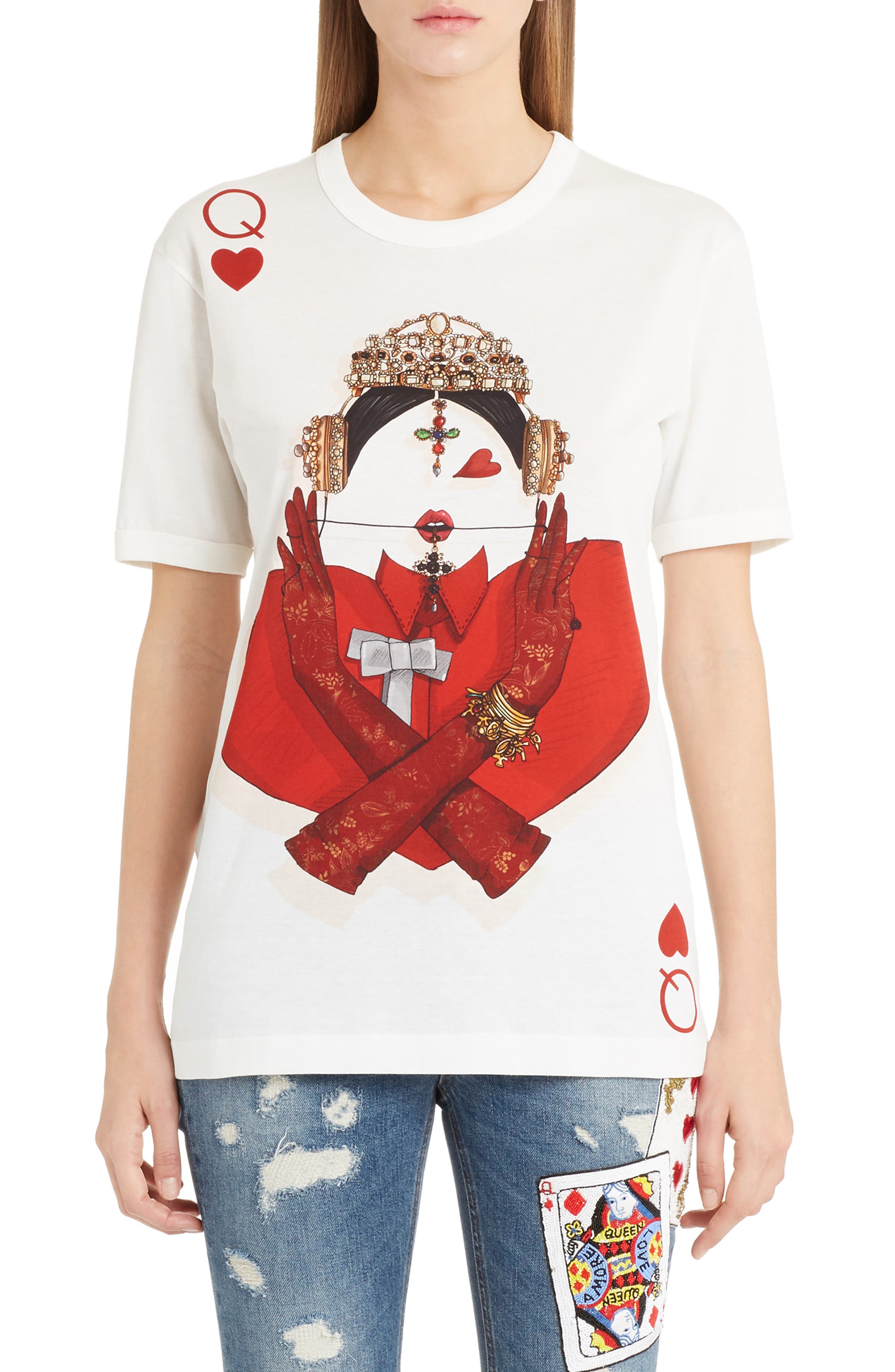 Dolce\u0026Gabbana Queen of Hearts Graphic 