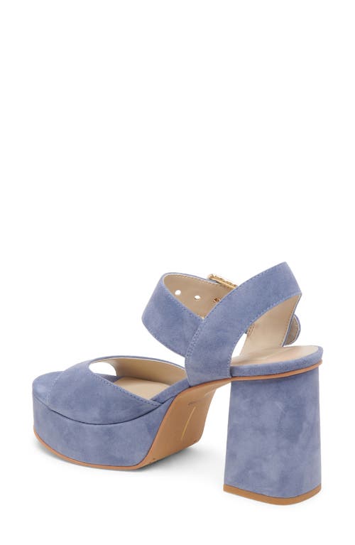 Shop Dolce Vita Bobby Platform Sandal In Bluebell Suede