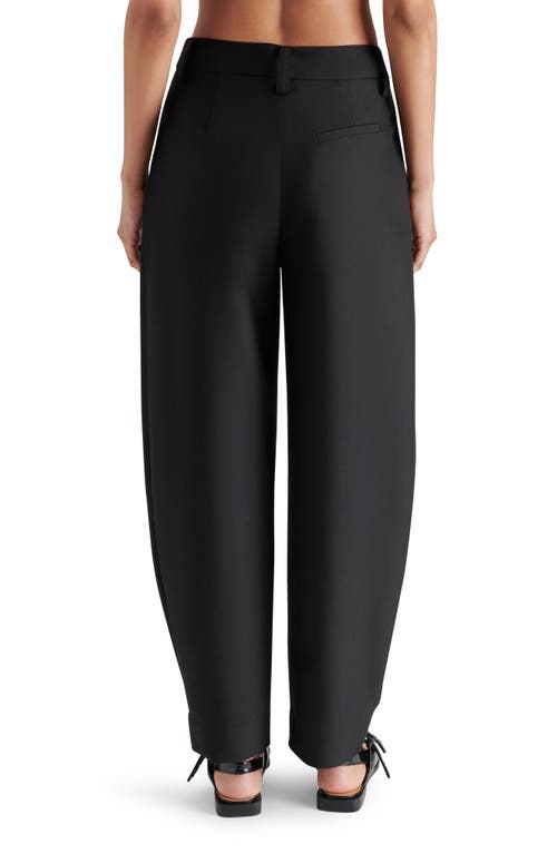 Shop Steve Madden Junia Barrel Leg Pants In Black