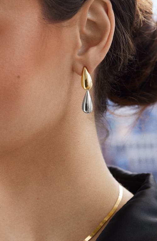 Baublebar Zoe Double Teardrop Earrings In Gold/silver