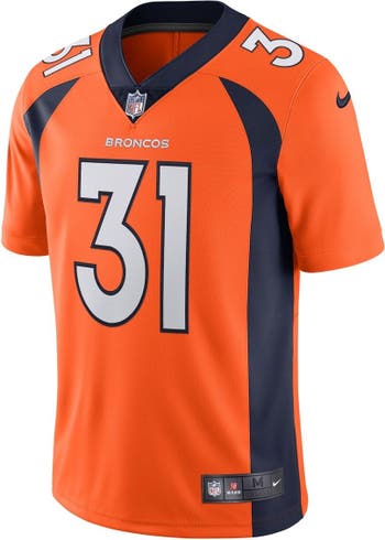 Nike Justin Simmons Orange Denver Broncos Vapor Limited Jersey