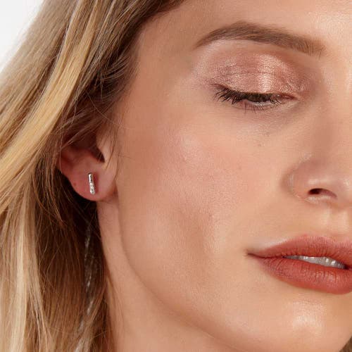 Lucy Quartermaine Skinny Drip Mini Studs In Sterling Silver