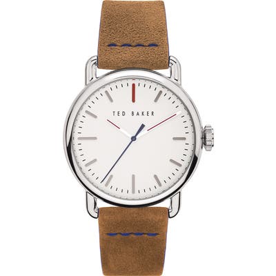 Ted Baker London Tomcooa Leather Strap Watch, 40Mm