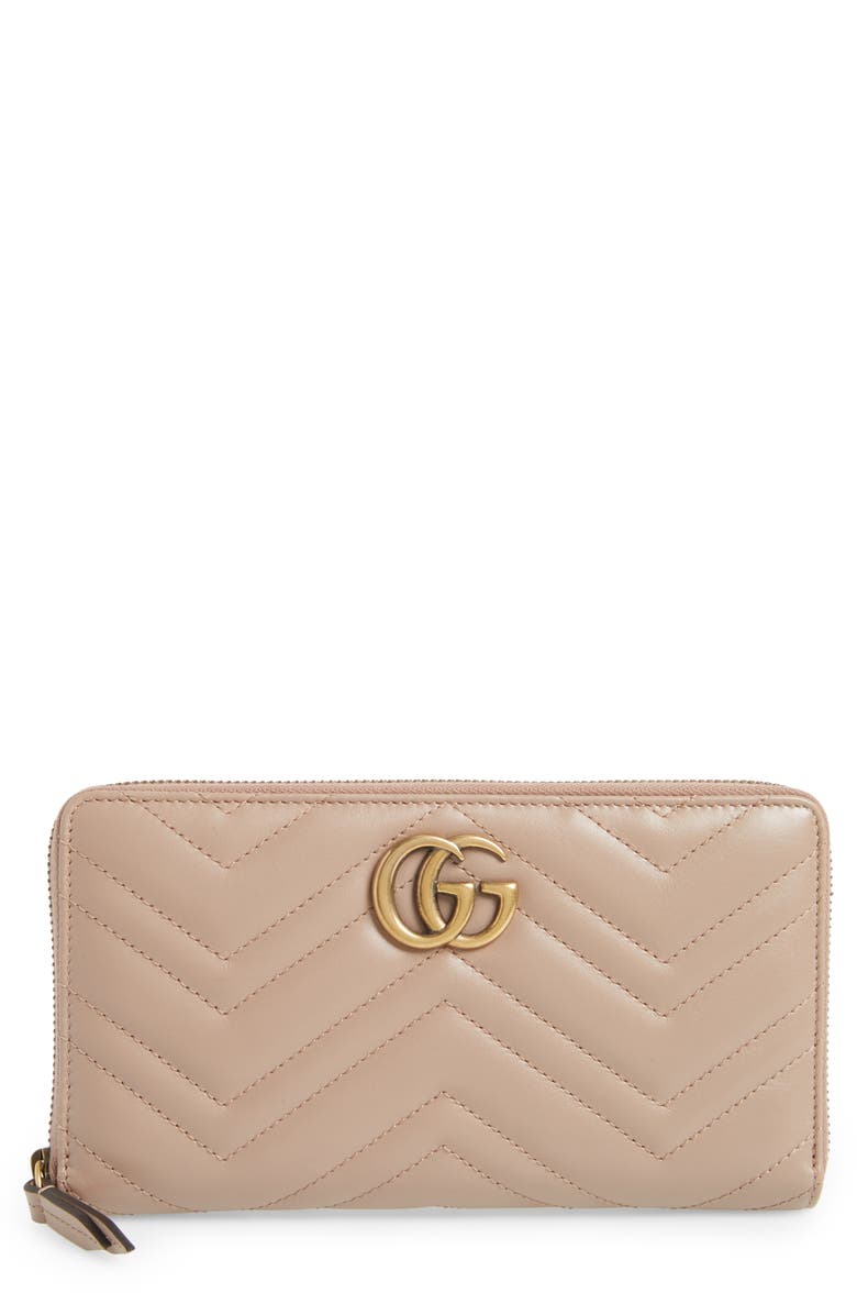 Gucci GG Marmont Matelassé Leather Zip-Around Wallet | Nordstrom