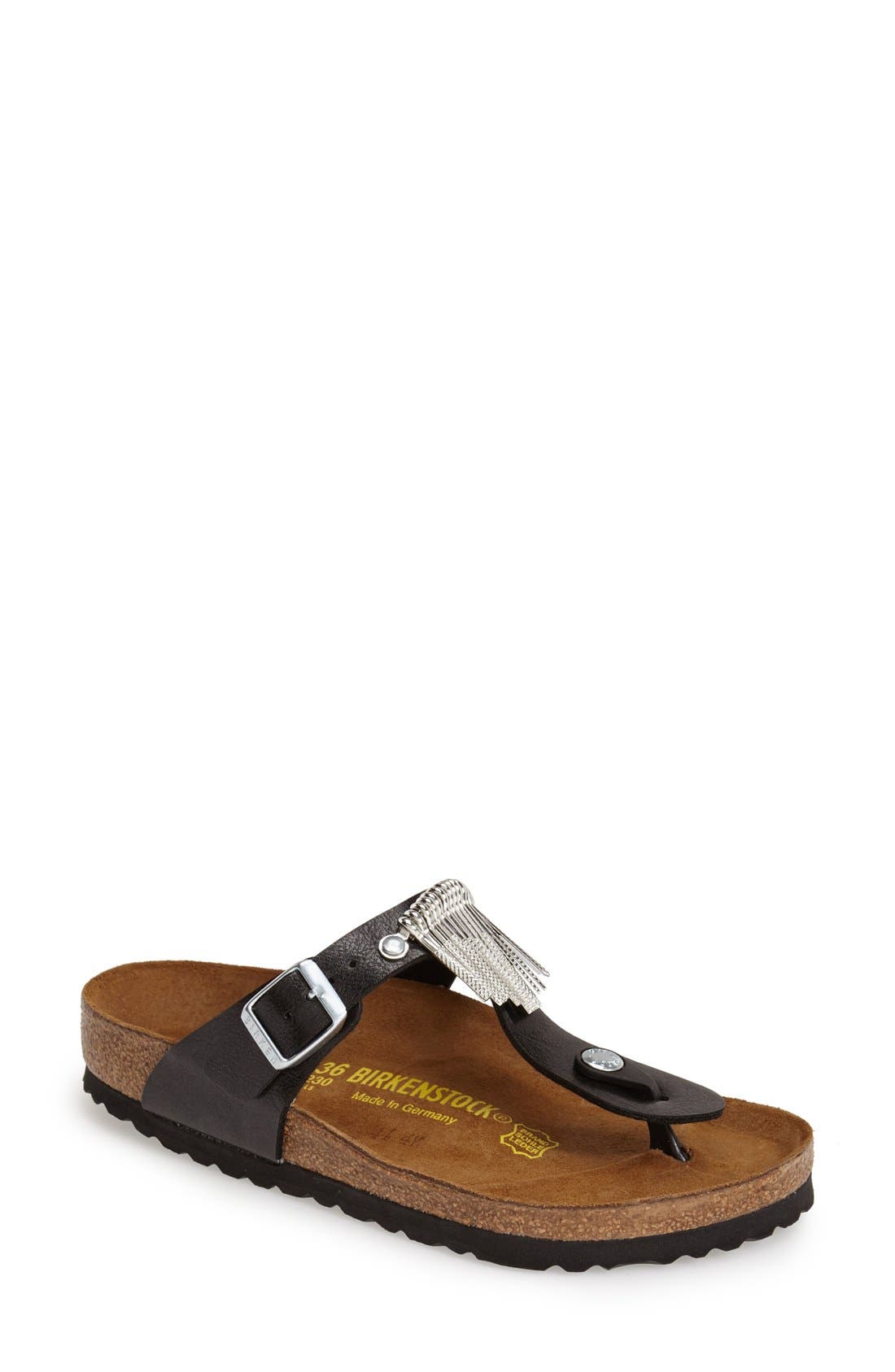 birkenstock gizeh fringe sandals