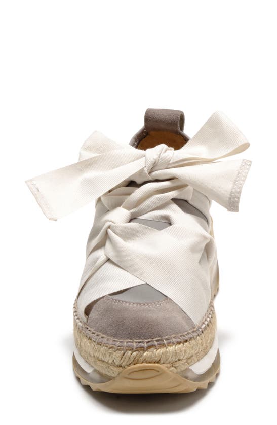 Free People Chapmin Espadrille Sneaker In Oyster Combo