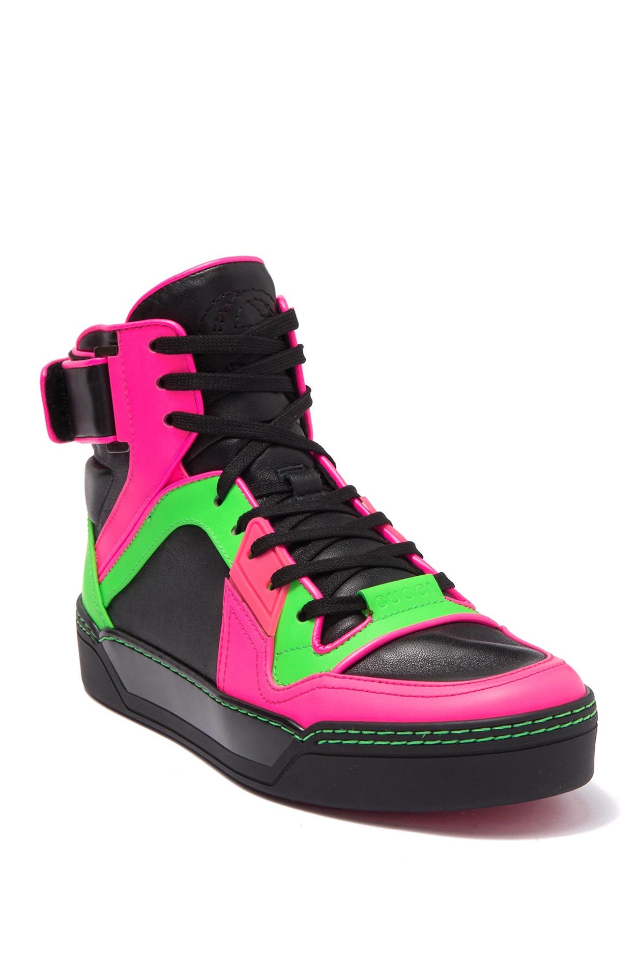GUCCI Basketball Fluo Leather High Top Sneaker Nordstrom Rack