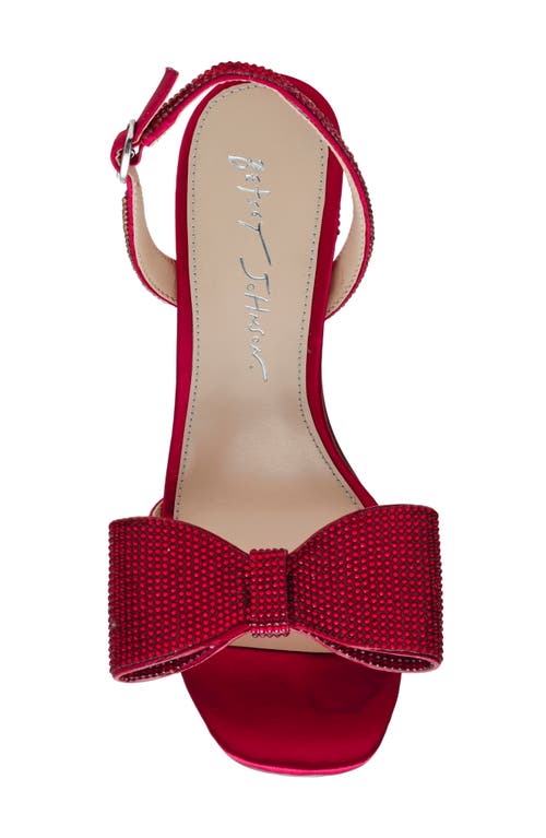 Shop Betsey Johnson Joel Slingback Bow Sandal In Red