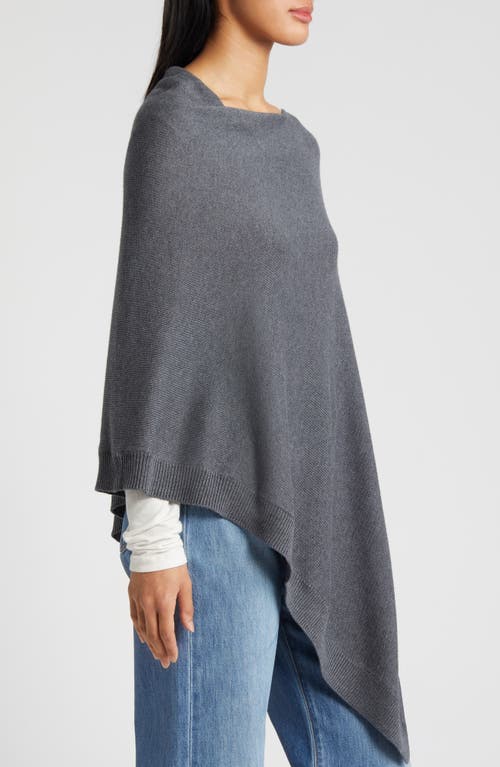 Nordstrom Asymmetric Poncho In Charcoal Heather