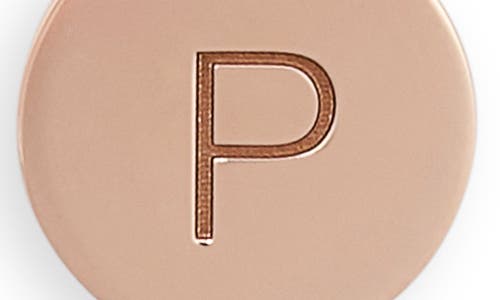 Meshmerise Initial Disc Charm Bracelet In Rose-p