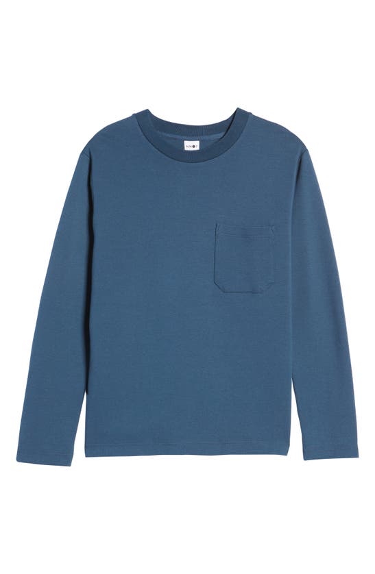 Nn07 Kurt 3457 Cotton & Modal Blend Pullover Sweater In Ocean