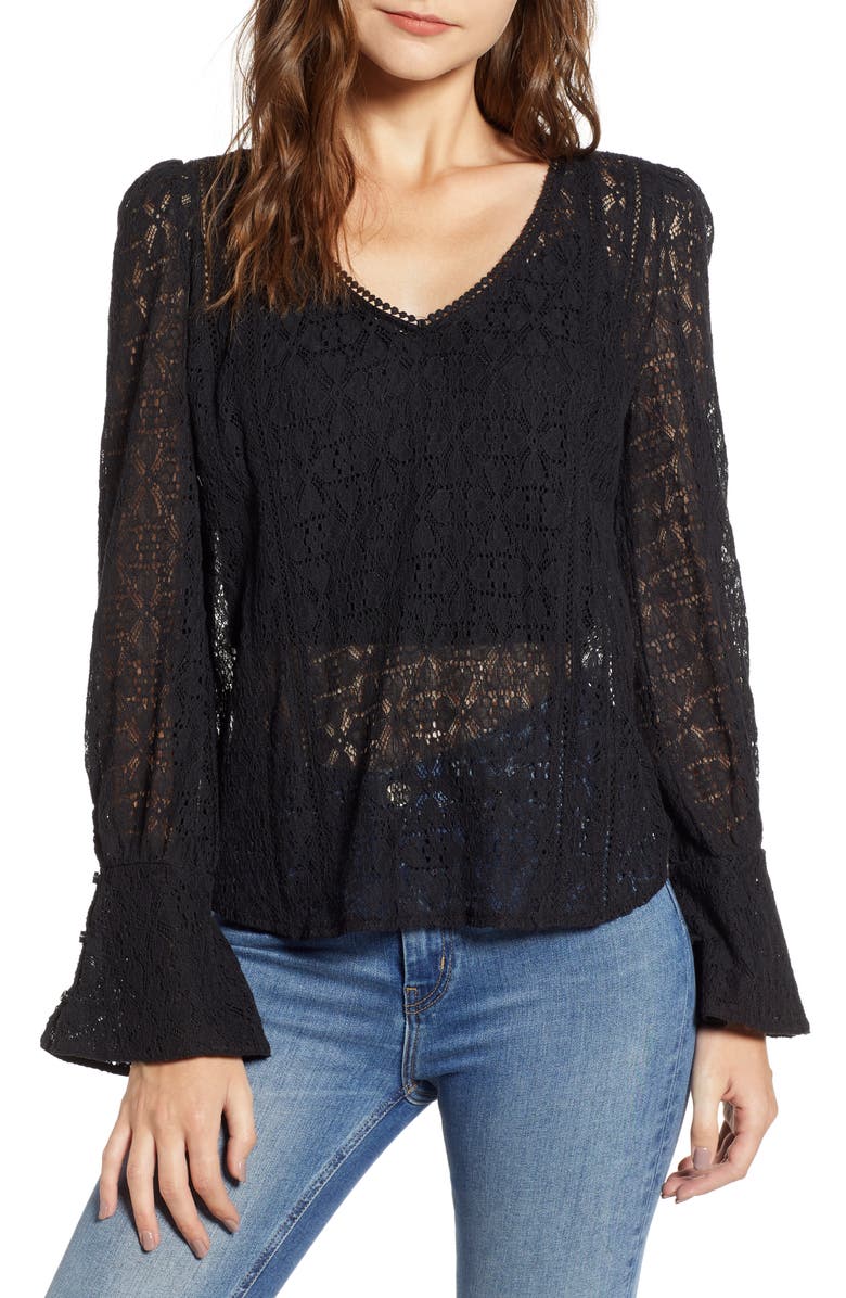 Hinge Allover Lace Top | Nordstrom