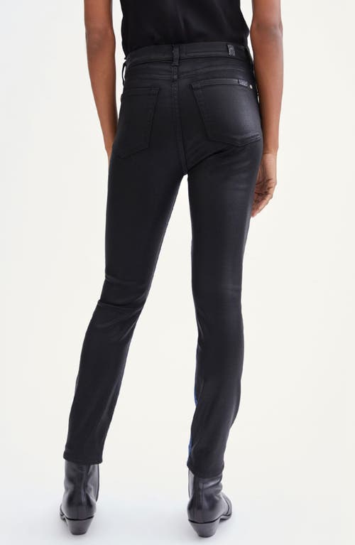 7 For All Mankind Seven Two-tone High Waist Ankle Skinny Jeans In Multi