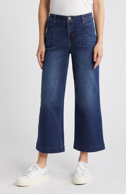 Shop Wit & Wisdom 'ab'solution Skyrise V-pocket Ankle Wide Leg Jeans In Blue