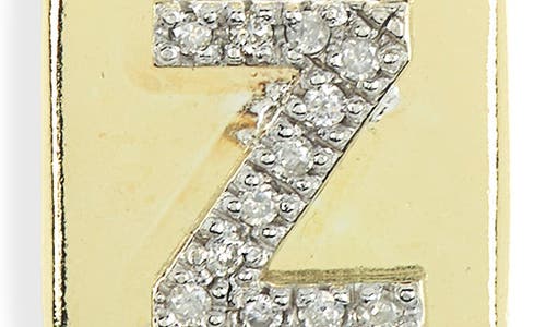 Meshmerise Diamond Padlock Initial Pendant Necklace In Yellow-z