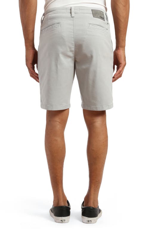 Mavi Jeans Noah Stretch Twill Flat Front Chino Shorts In Pearl Blue Luxe Twill