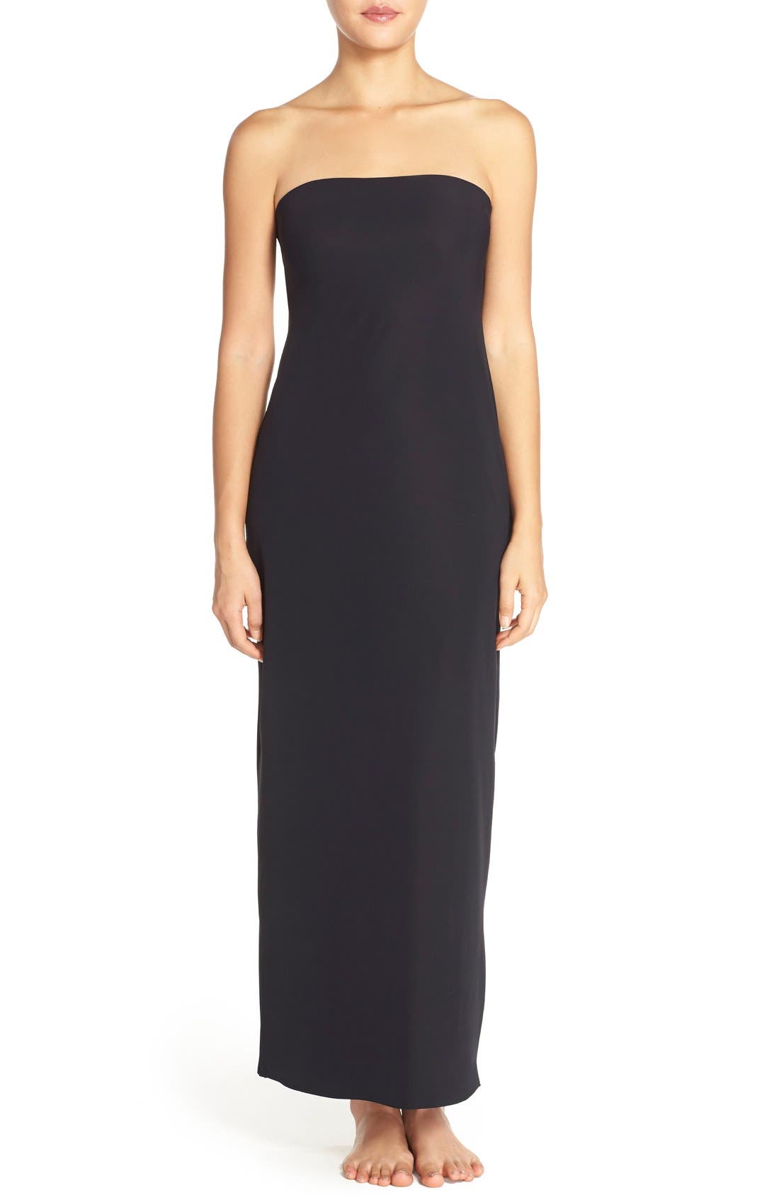 strapless maxi slip