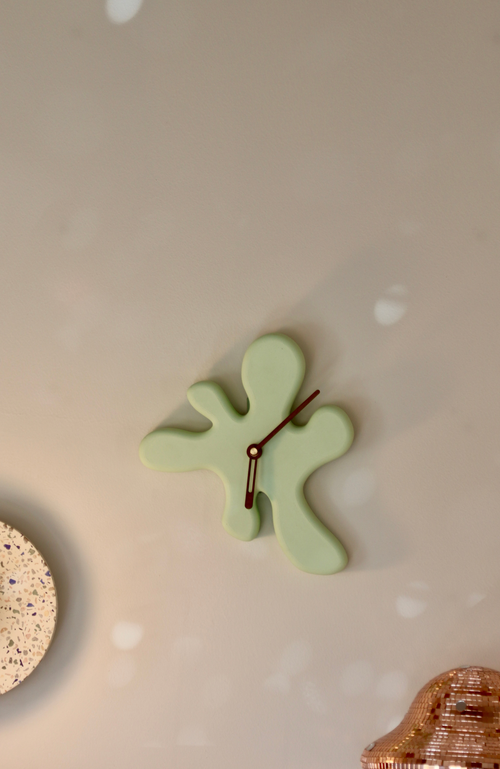 Shop Sofiest Designs Splat Clock Kit In Tea Green