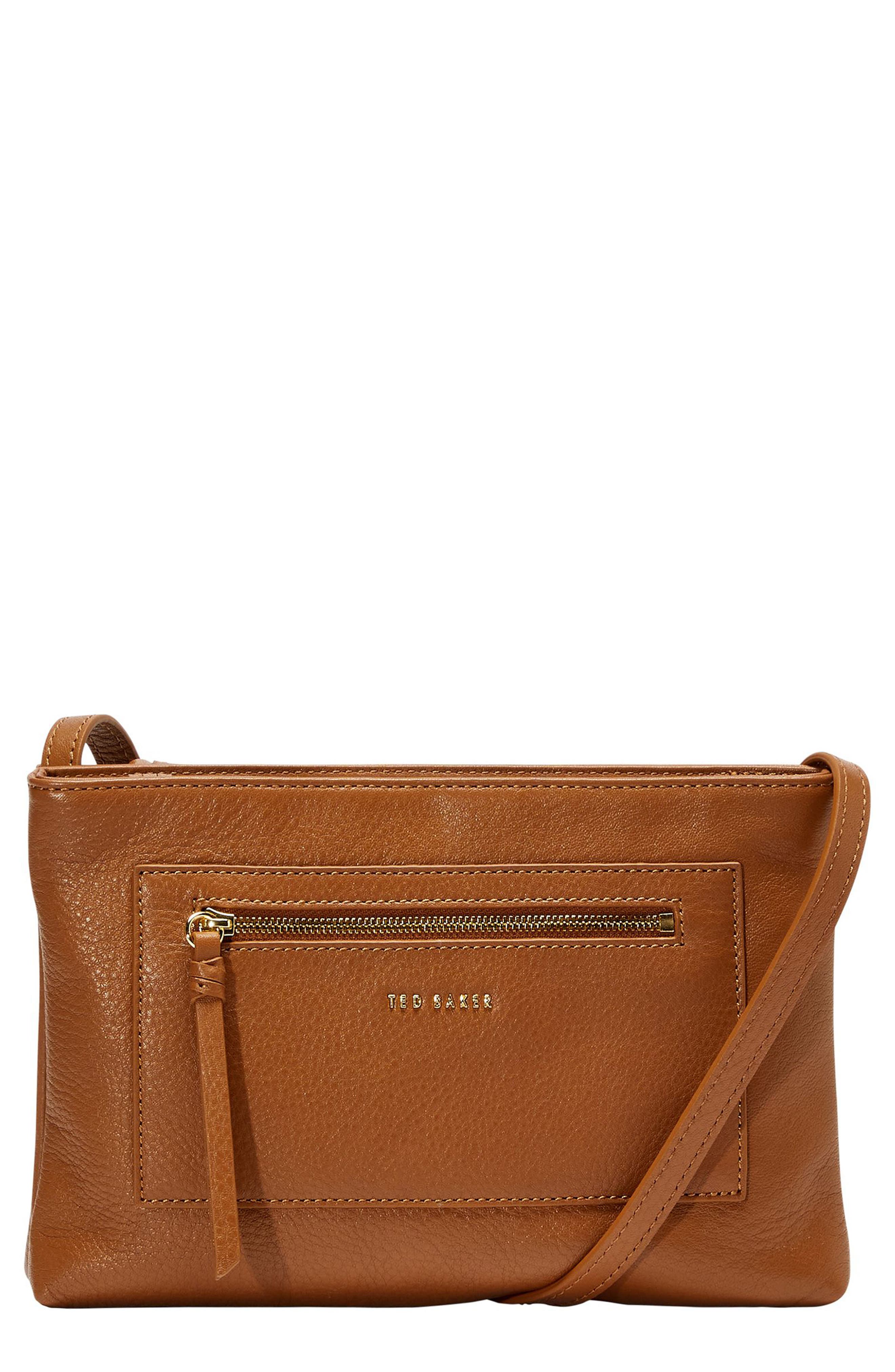 leather purse with bow