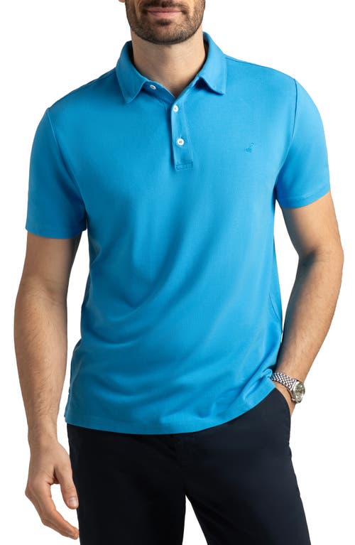 El Capitán Classic Fit Supima Cotton Blend Piqué Golf Polo in Mediterranean Blue