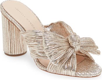 Penny knotted 2025 lamé sandal